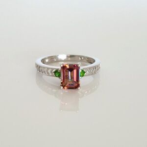 Twilight Topaz - Northern Lights Twilight Topaz  and Chrome Diopside SIZE 9